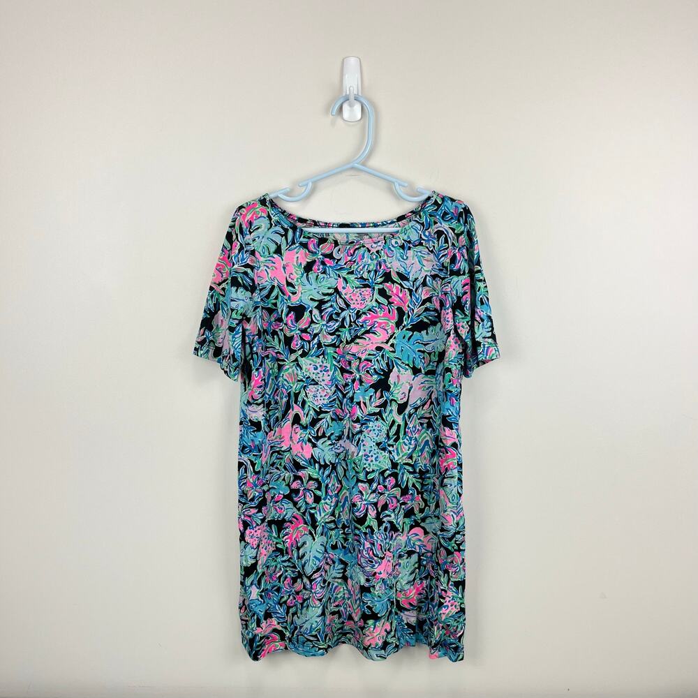 Lilly Pulitzer Girls Mini Marlow Dress Onyx Lets Get Wild M 6-7